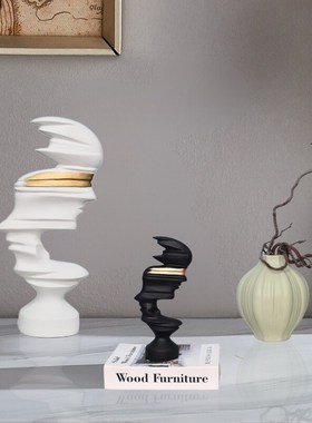 意式极简b客厅电视柜摆件高级感家居入户玄关装饰品艺术雕塑工艺