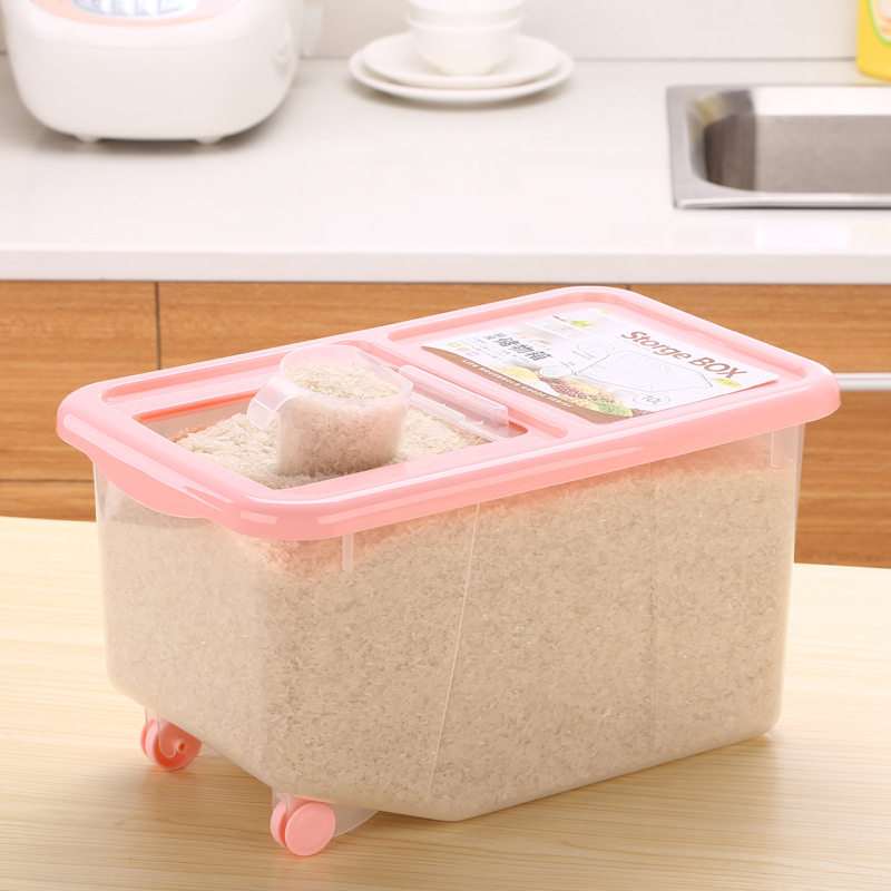 10kg米桶厨房防虫防潮塑料20斤C储米箱密封大小号装米桶面粉收纳