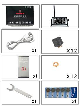 1置2货车专监用轮太FQT阳能外胎压测系统挂车货车胎压仪检测器高