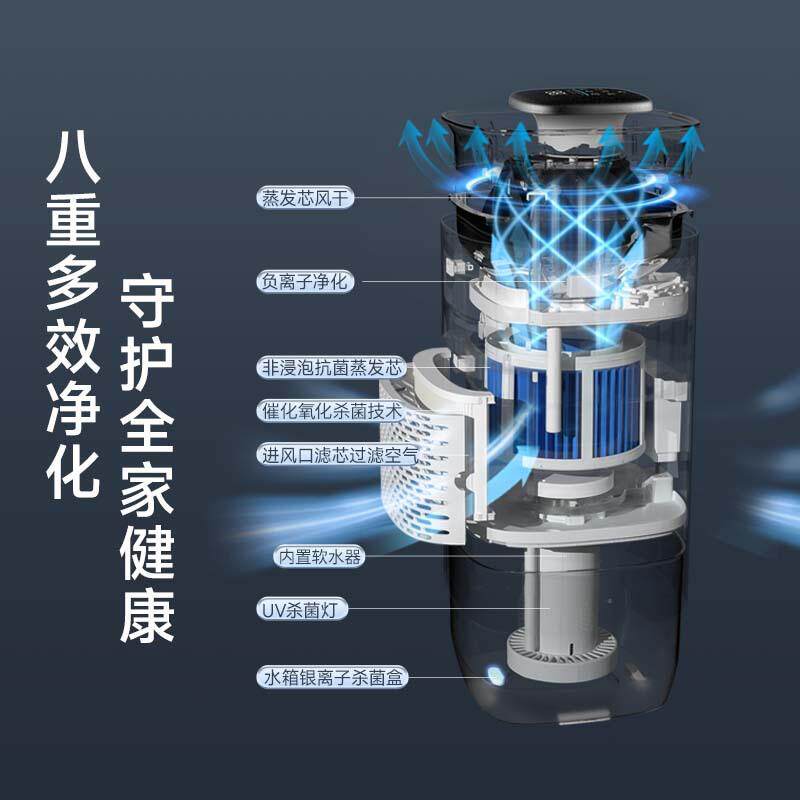 亚都加湿器SZM气110-V12(Hi无雾家用空加湿净)化一0体机上RJD加水