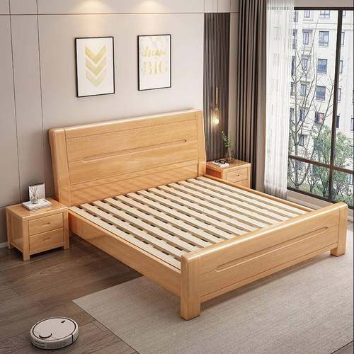 榉木实木床1米.米1.35m经济型12m工厂8.1.5单双人床2米KHR简约床