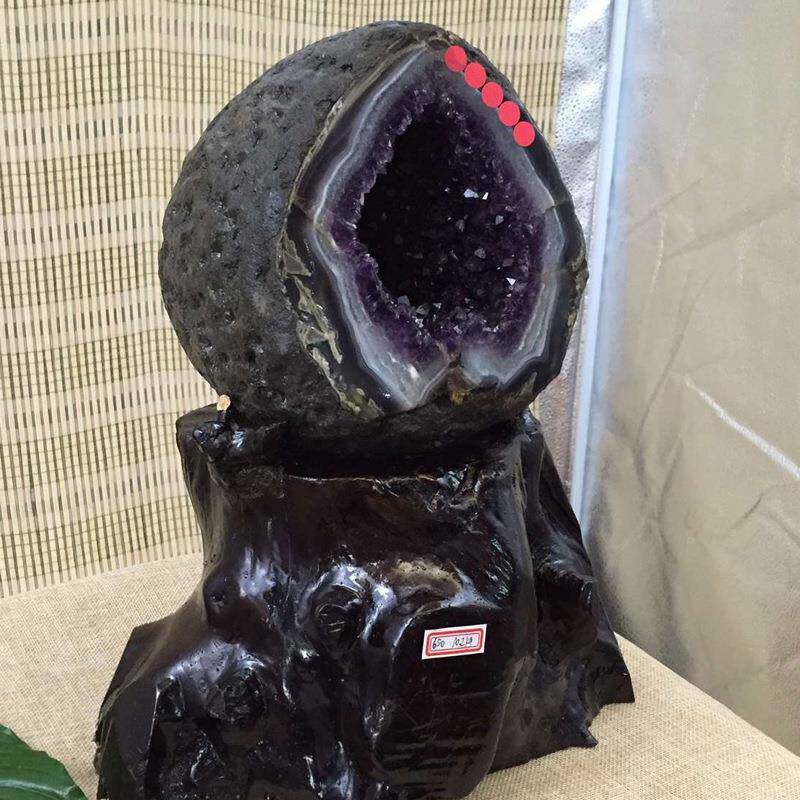 巴西天然紫晶裸洞摆件宝盆聚原石紫水晶洞玛瑙边石IRL原矿原石洞