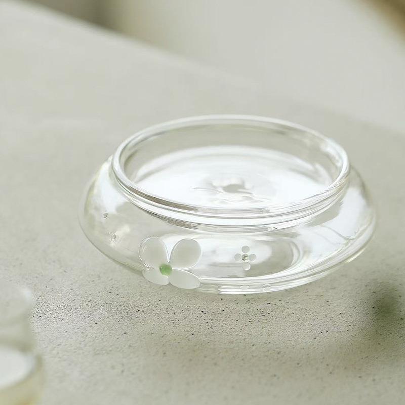 宜室日茶话hy-yqhc屿玻璃壶承干花茶泡台储水茶承式小清新壶托盘