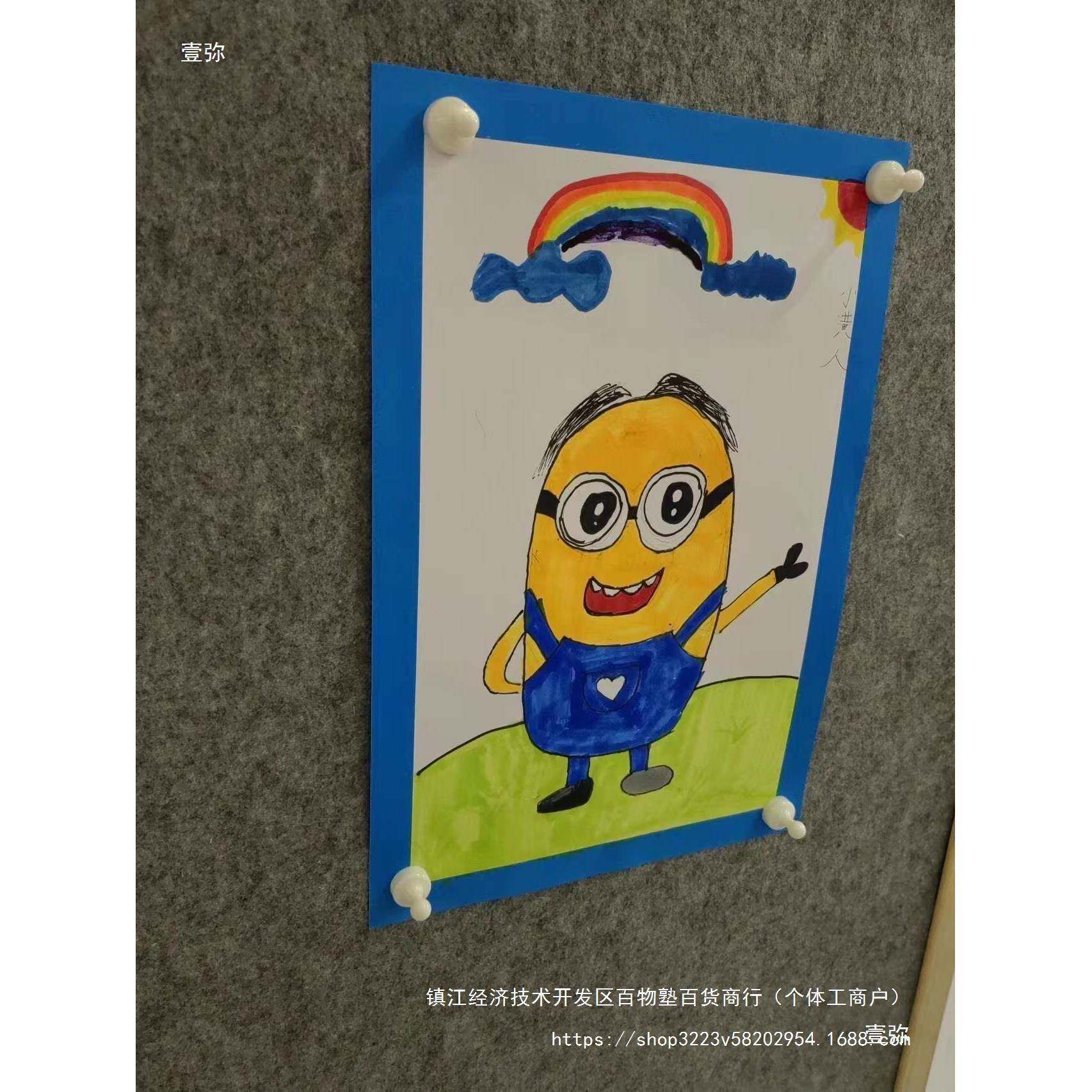 磁吸毛毡板移动软无品牌/木板照片览饰墙留言板装磁性背景书法可