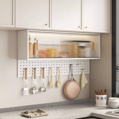 窝铝合金柜墙吊壁柜厨房移蜂门调料挂柜阳物台浴室卫XMV生间收纳