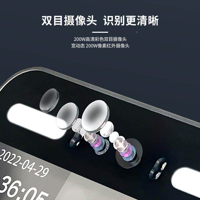 10.1寸屏态人动脸识别门禁指机刷脸刷卡密码纹考勤门大禁无品牌/