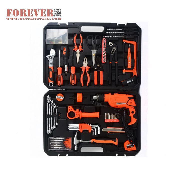 丰巨箭12件套（带华HSD冲击钻）综合工具套工装具箱7HF-81127A