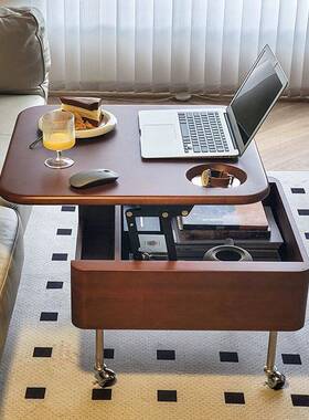 中古风实茶木降几无品牌/复升古现代小户型家用移动折功叠多收纳