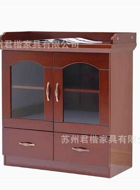 茶水柜厂家直供油漆木皮CKN门三门会茶水柜矮柜储物柜两办贴公室
