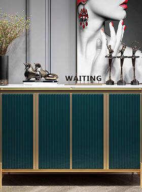 YG-2355D美BWB式轻奢风餐边柜大理现代简约简客厅玄石关极柜进入