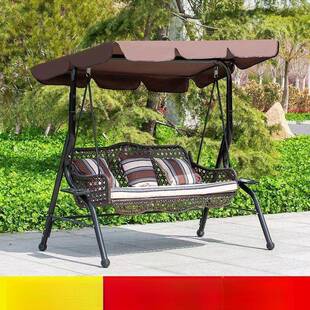 户秋外秋千台双人庭TIQ院摇铁艺室外成人室内吊椅阳千座椅花园摇