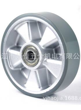 工厂U直供180X50芯X06mm铝聚氨HJ180506脂（P）脚轮