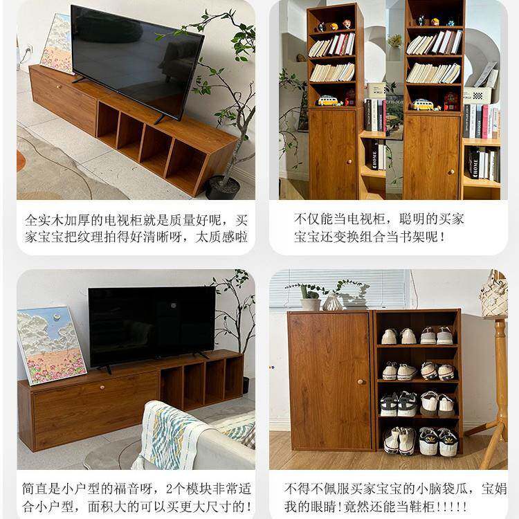 木电视柜体客无品牌/厅家用纳储物柜一靠墙落地小户型电收视实柜