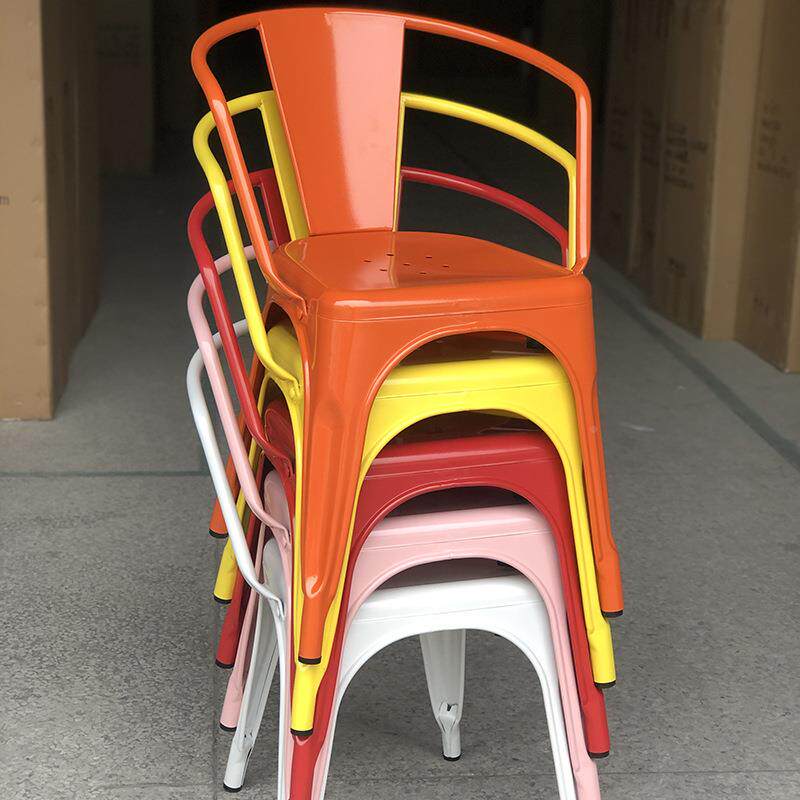 工程案主例美式桌椅组合铁快艺SP-CS328背靠椅子饭馆题餐厅餐店桌