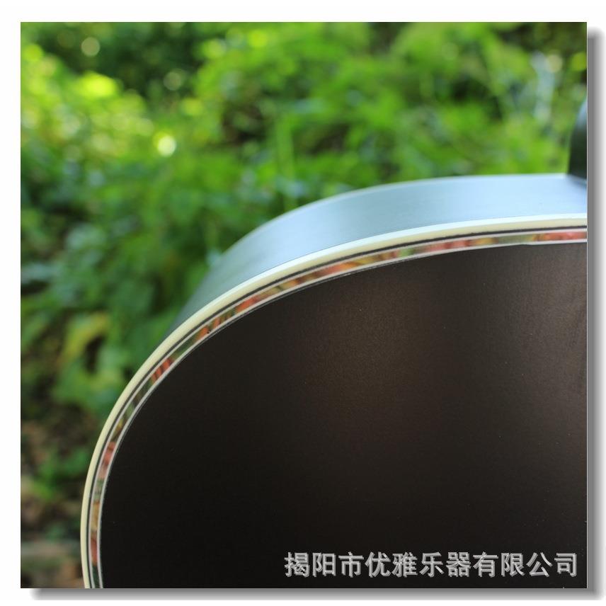 1寸椴民谣缺角练习琴AG木41哑光AG41黑色新入门木吉他j手ita4乐器