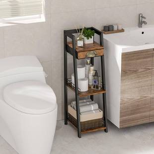 实木架客置物架三浴层窄型室置物带抽屉家用多层厅落地书架WPK展