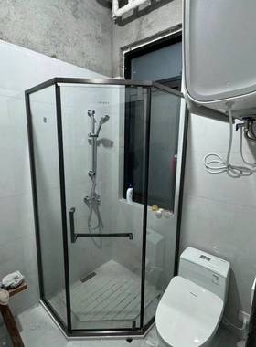 淋浴房酒店湿工程精装专用款干分离隔断RZE玻房门推拉平开璃一字T