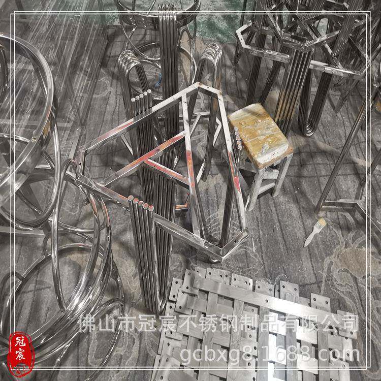 福建KTRGN花V茶几腿配件厂家冠宸压不锈钢老虎欧腿式玫瑰金201材