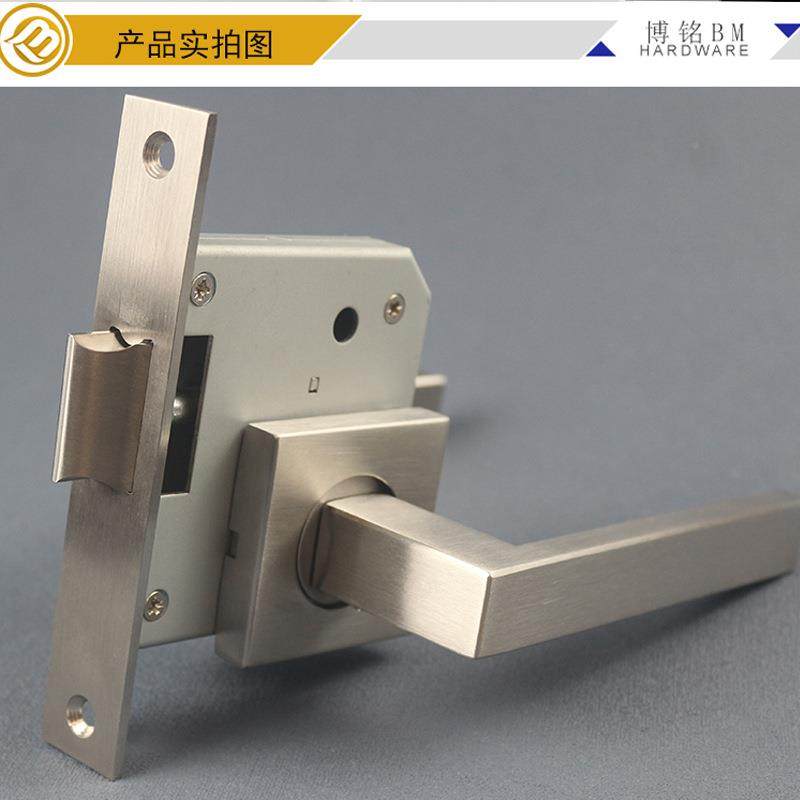 方执手通道3锁04不形锈钢把手室内无品牌/门斜锁分体锁单舌门锁木