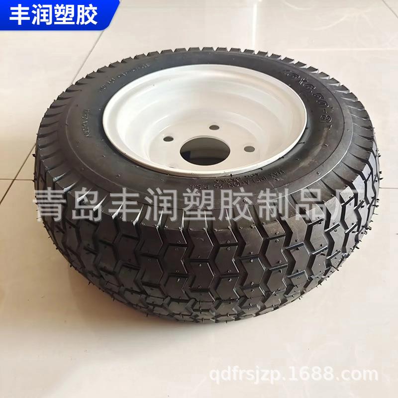 16寸1-506-橡胶6ECX充气8轮无内胎草皮花纹工具车小推车橡胶充气