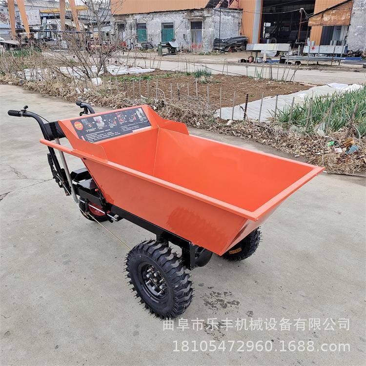 小型手式推推运输车建筑工地基建汽运油翻斗车窄路拉搬KWD手推车