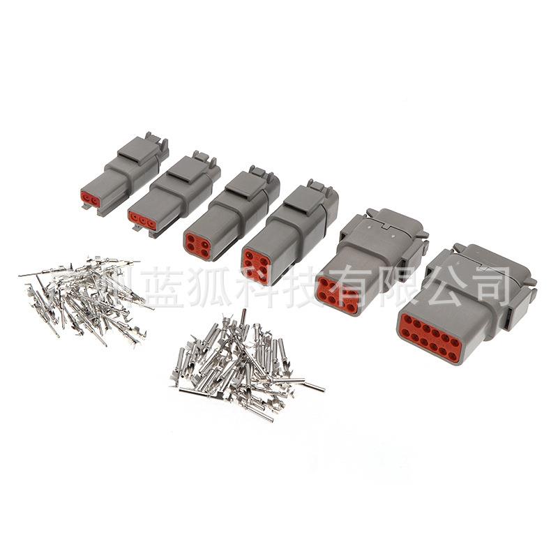 16套DTM防水汽车连接接插件盒器装公EQL母接线防水插头直套装厂家