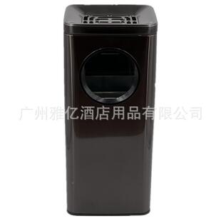 商用形侧开口垃圾桶圆形投口方带烟灰缸店商场酒楼N15梯口环境长