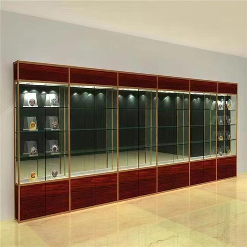 0225新款黑加白CEU铝合金玻璃展示柜样品品柜产陈产列柜数码品展