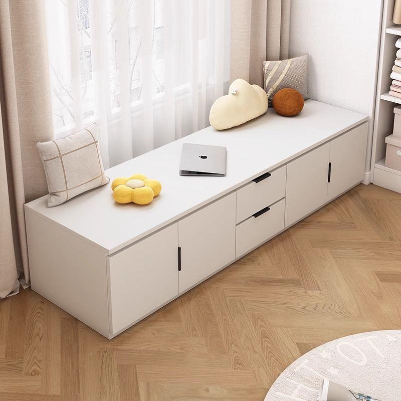 实木纳阳台台飘窗柜储物地柜落置物可坐可睡大容量收柜IMO窗地柜