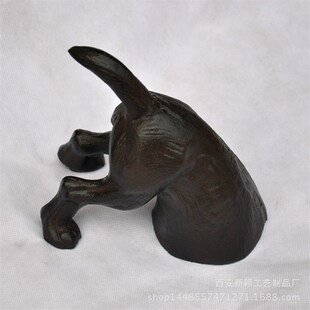 铸铁狗屁股铁艺装饰物安全防风防碰活动门挡门楔V子门顶门阻门塞