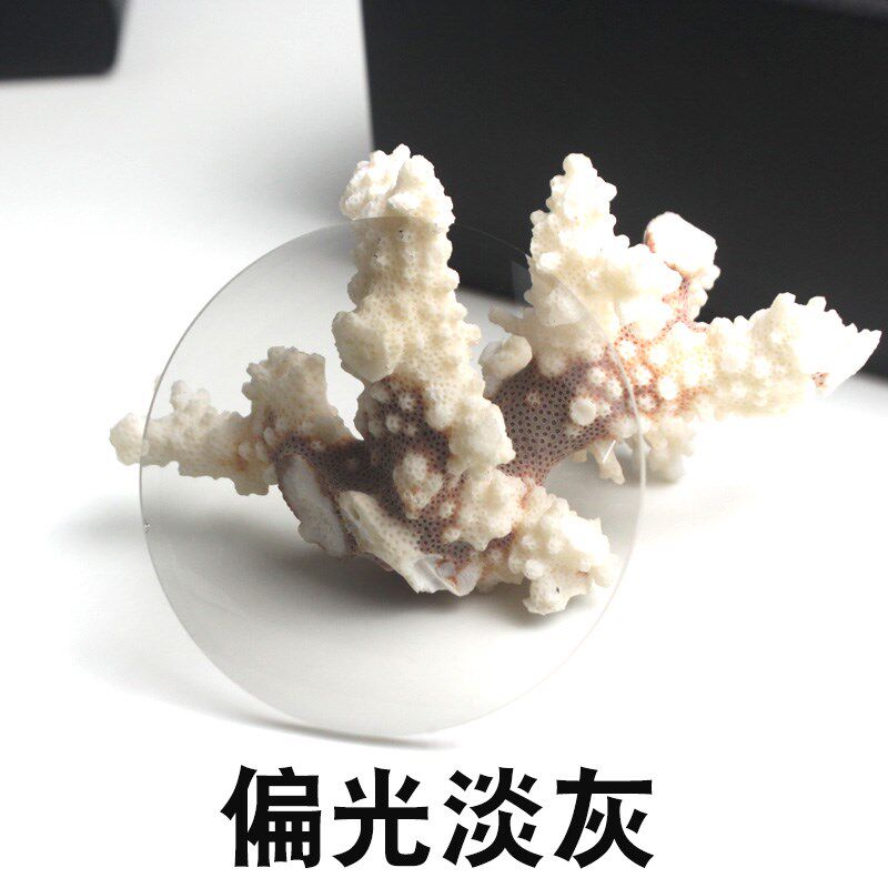淡灰透明灰近视偏光镜片可配近视墨镜专用夜间防眩光防远光清