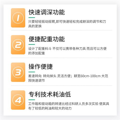 成峰农机四驱电启小型微s耕机手扶旋耕机除草回填起垄开沟施肥运