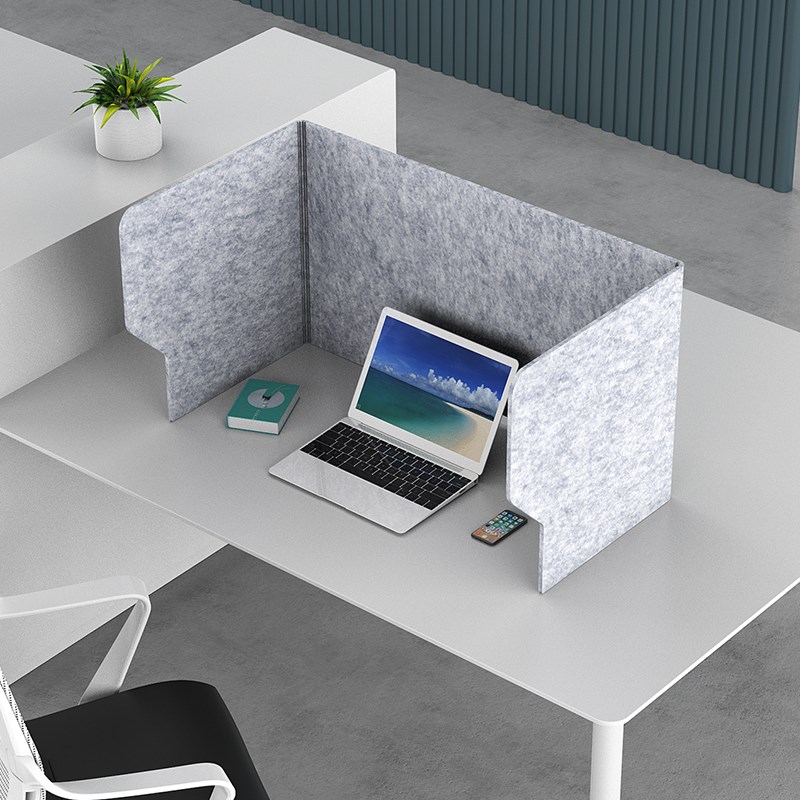 办公室桌面屏风隔断工位吸音挡板三面遮J挡保护隐私遮光遮阳防飞