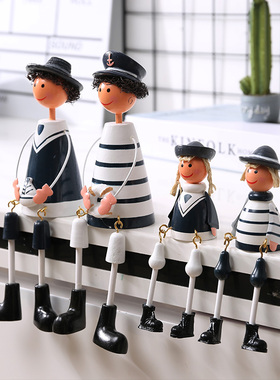 吊脚娃娃摆件创意家n居儿童房可爱卡通情侣玩偶公仔一对少女心装