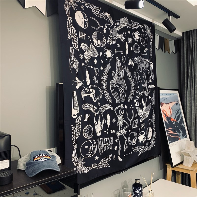 黑手指 挂毯挂布墙壁装p饰毯家居墙面布背景布 塔罗牌 魔法 祭坛