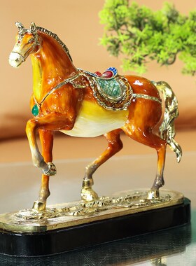 高档轻奢马到成功马摆件客厅玄关办公室K家居装饰品乔迁开业礼品