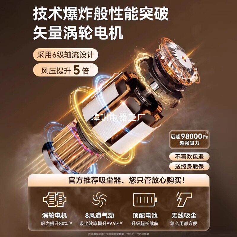 德国无线吸尘器家用大吸力小型车载充电手持式床上车用力迷你