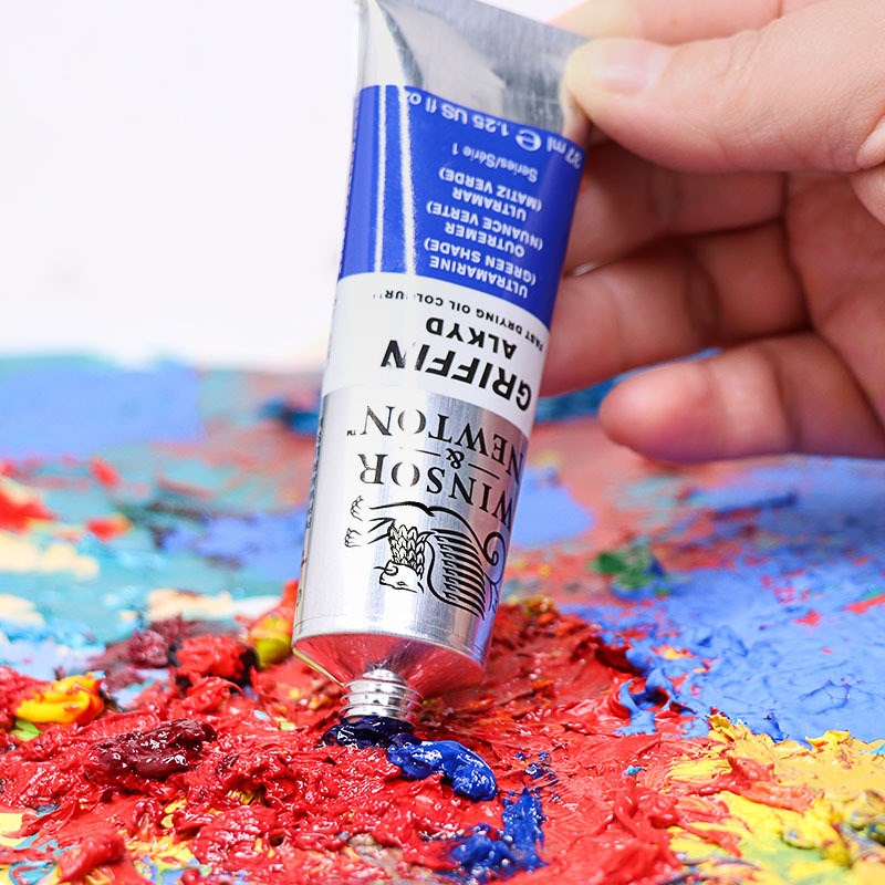 进口英国温莎牛顿格里芬快干油画颜料37ML艺术家级大师绘画家专业