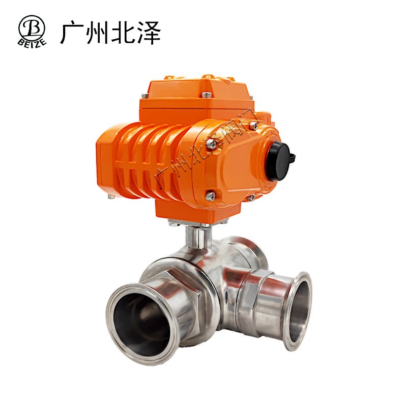 电动三通快装(卡箍)球阀Q984/5F-16P环保化工水处理新能源设备