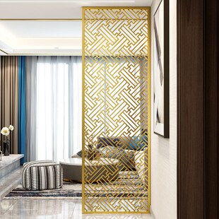 酒店售楼处大堂玄关隔断s户外花格园林庭院隔栅工程不锈钢隔断屏