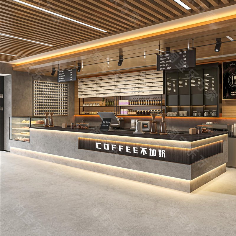 工业风咖啡店吧台奶n茶店酒吧收银台餐饮店烧烤店前台柜台可定制