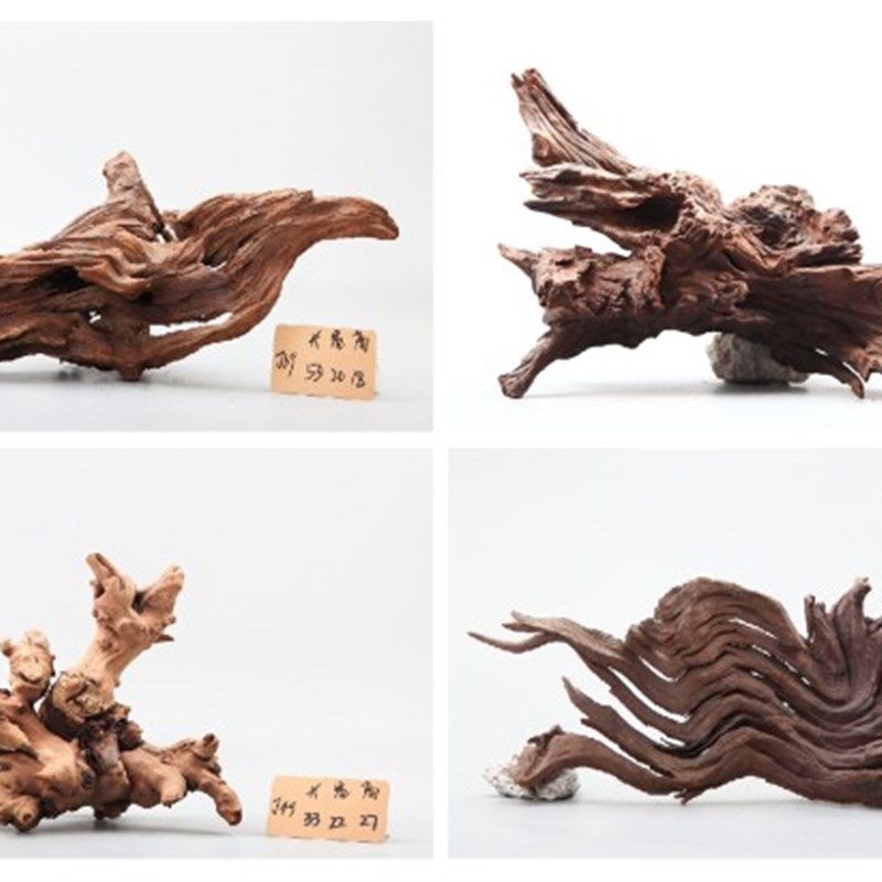 精品中型沉d木造景沉木流木鱼缸水草天然装饰木虾木蜂窝木J49-J81