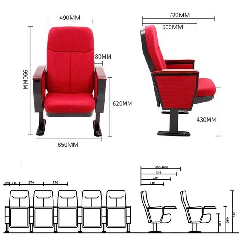 座椅大学阶梯教室排椅电影院座椅B礼堂椅带写字板礼堂椅学校报告