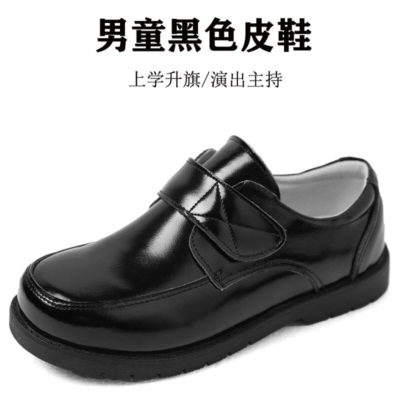 男童皮鞋演出黑色儿童表演春秋新款真皮软底男孩小皮鞋学生校鞋