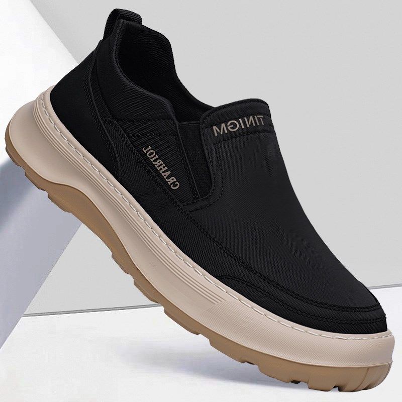 布鞋男款a夏季透气防臭百搭潮流男士运动软底轻便一脚蹬休闲鞋子