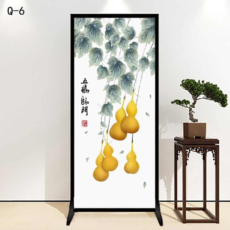 中式屏风隔断墙客厅玄关进门卧室厕所简易遮挡可移V动现代单扇座