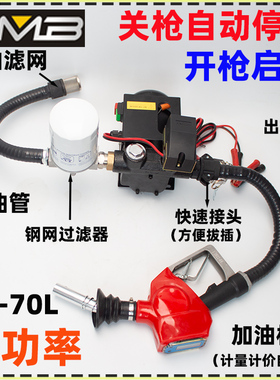 智能启停大功率电动抽油泵12V24V220VJ自吸泵直流加油泵柴油抽油