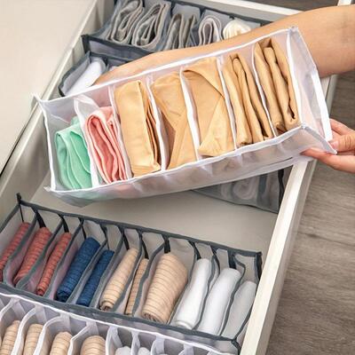 跨境Organizer Foldable Underwear Storage Divider Boxes6