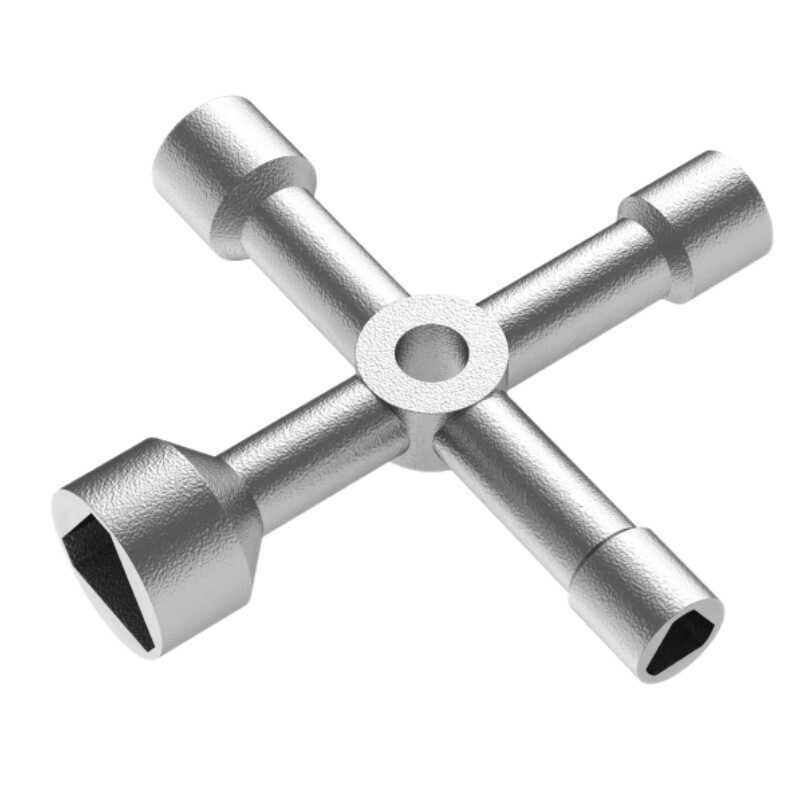 不锈钢水表前阀门钥匙通用电梯配电箱柜锁大号内三角螺丝套筒扳手