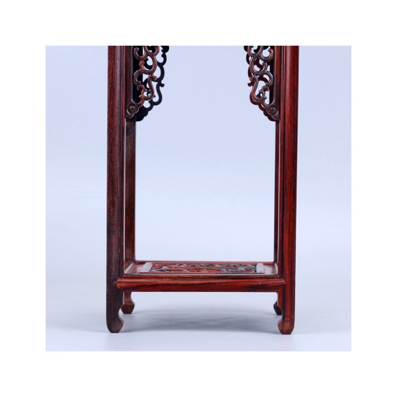 微凹黄檀花架 实木摆件中式花台底座客厅阳台室内植物架工厂